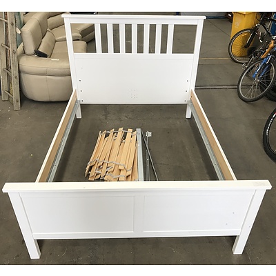 White Ikea Double Bed Frame