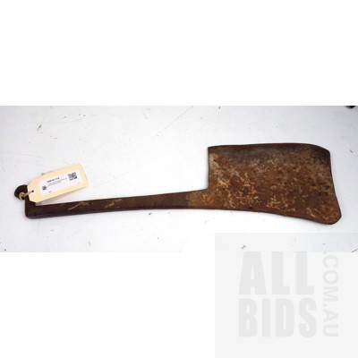 Large Hand Forged Meat Cleaver Initialed WXM