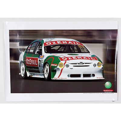 Five Ozemail V8 Supercars Posters - One Signed