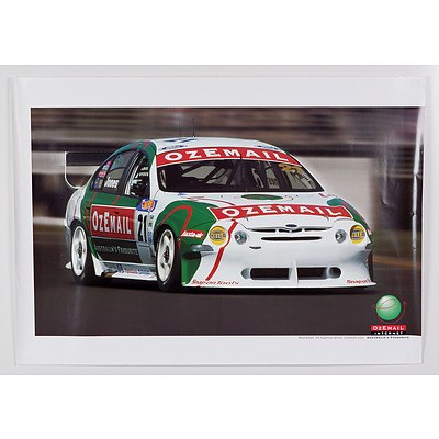 Five Ozemail V8 Supercars Posters - One Signed