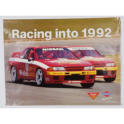 Assorted Vintage Nissan V8 Supercars Posters and Team Cards