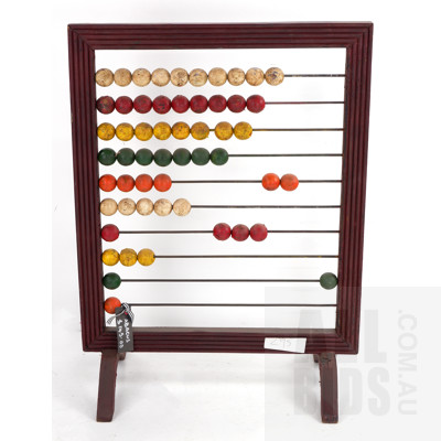 Vintage Style Abacus With Multi Coloured Wooden Beads