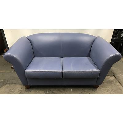 Purple Leather Two Seat Lounge
