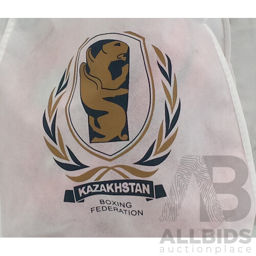 Kazakhstan Boxing Federation Focus Mits and Sash - New