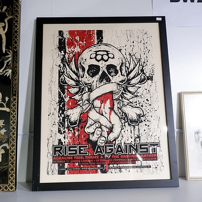 Framed and Signed Rise Against Concert Poster - Limited Edition 26/100