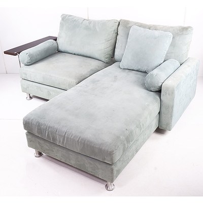 Two Piece King Furniture Corner Chaise Sage Micro Suede