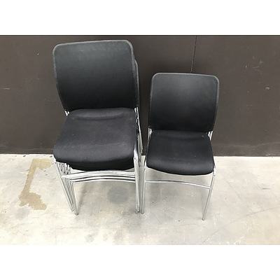 Black Office Chairs -Lot Of Six
