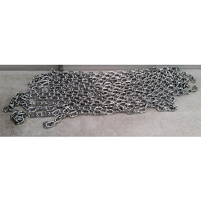 Chrome Steel Chains - Lot Of Seven