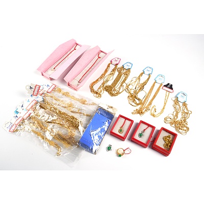 Assorted New Costume Jewellery, Gold Plated Jewellery and Charms