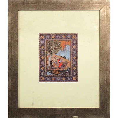 Three Framed Prints Of Indo-Persian Mughal Period Manuscript Illuminations
