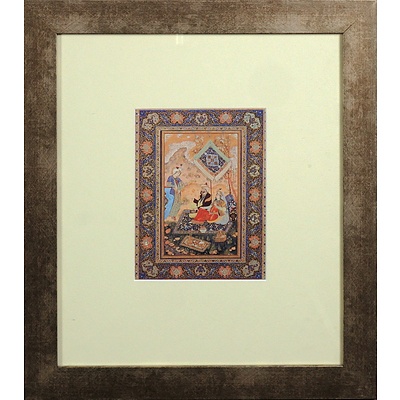 Three Framed Prints Of Indo-Persian Mughal Period Manuscript Illuminations