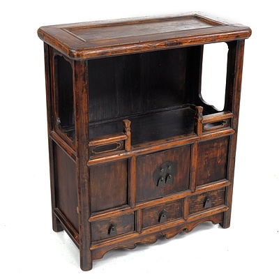 19th Century Chinese Kang Scholars Cabinet, Known as a Wanli Cabinet
