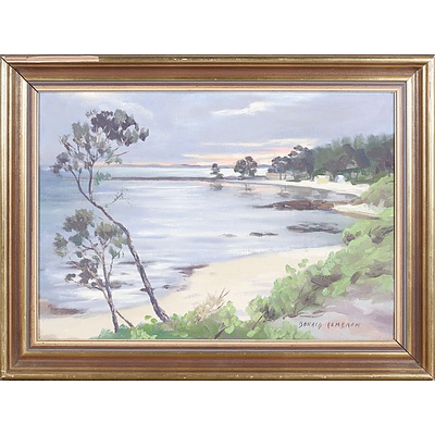 Vintage Seaside Oil on Board - Signed Lower Right Donald Cameron