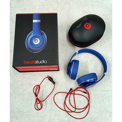 Blue Studio Beats by Dr. Dre Headphones