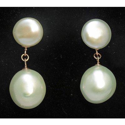 Large Freshwater Pearl Drop Earrings