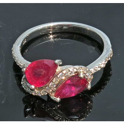 Sterling Silver Ruby Dress Ring
