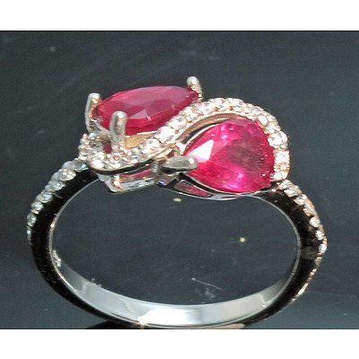 Sterling Silver Ruby Dress Ring