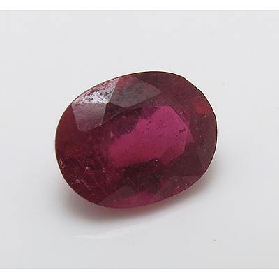 Natural, Unheated Ruby-With Gemstone Authentication Report
