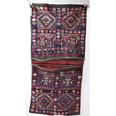 Persian Hand Knotted Wool Camel Saddle Bags