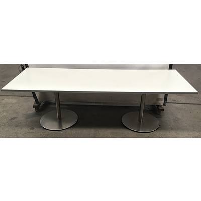 Large Cafe Outdoor Dining Tables  - Lot Of 2