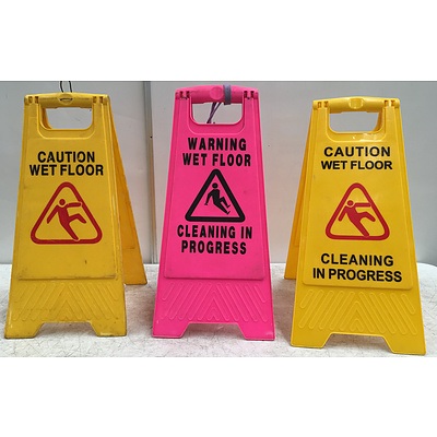 Safety A-Frame Sign - Lot Of 3