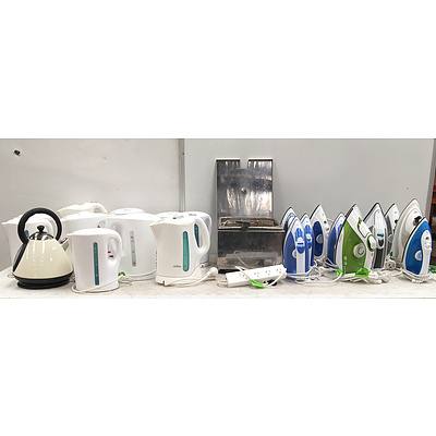 Steam Iron & Electric Kettles - Lot Of 20