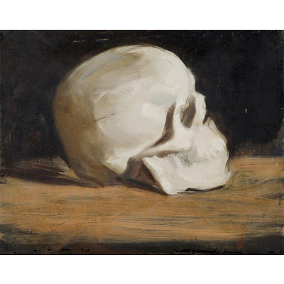 Artist Unknown, Skull Study - Unsigned, Oil on Canvas