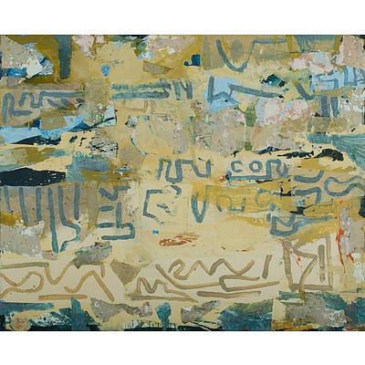 Malcolm BENHAM (New Zealand b.1949) 'Monaro Painting (Bega - Cooma Road)' 2000, Mixed Media on Canvas