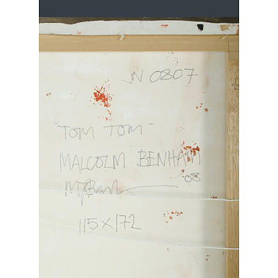 Malcolm BENHAM (New Zealand b.1949) 'Tom Tom,' 2008, Acrylic on Canvas