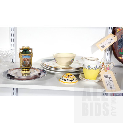 Variety of English Porcelain Including Royal Albert Trinket Dishes and Royal Doulton Plates