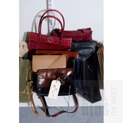 Lot of Ten Handbags Including Leather Vintage Cobb and Co and Cellini