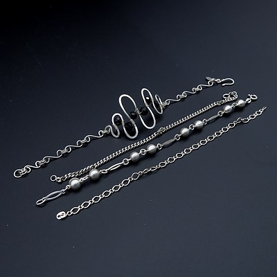 Collection of Sterling Silver Braclets