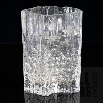 Vintage Tapio Wirkkala Iittala Textured Ice Studio Glass Vase
