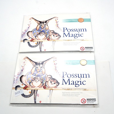 Two Limited Edition 2017 Possum Magic Carded Coins