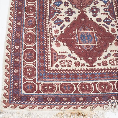 Tribal Caucasian Design Kazak Hand Knotted Wool Pile Rug