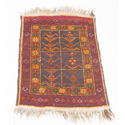 Small Persian Hand Knotted Wool Pile Rug