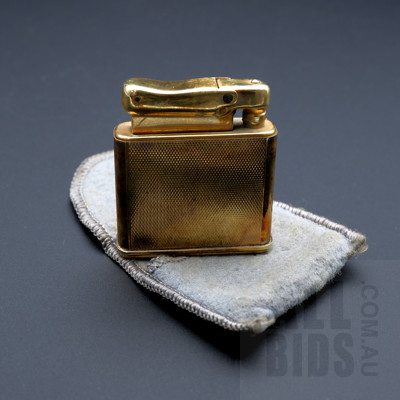 Brass Vintage Cigarette Lighter with Pouch