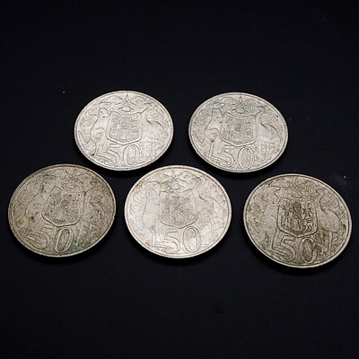 5 1966 Silver Round 50 Coins