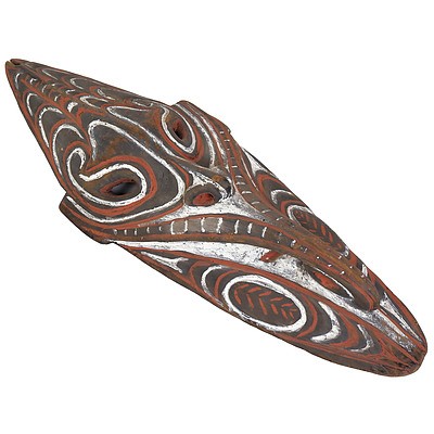 PNG Hand Carved and Decorated Pacific Island Wall Mask