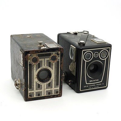Two Kodak Brownie Siz-20 Cameras
