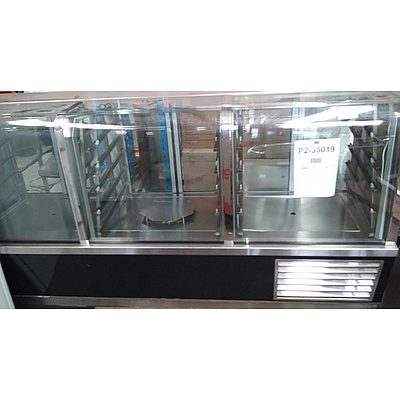 Large Glass Fronted Heated Display Cabinet 3 Windows