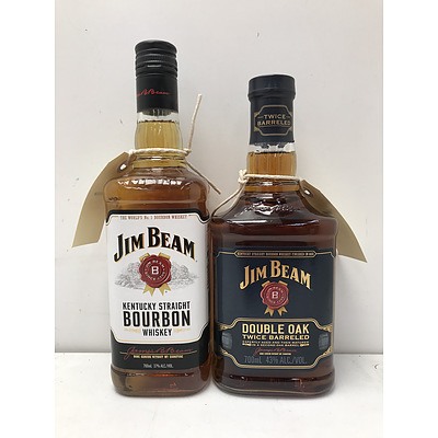 Jim Beam Kentucky Straight Bourbon and Jim Beam Kentucky Straight Bourbon Finished In Oak -700ml