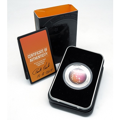 RAM Southern Sky Series 2014 $5 Silver Proof Colour Domed Coin - Orion - Original Case and Box