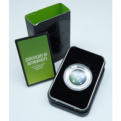 RAM Southern Sky Series 2013 $5 Silver Proof Colour Domed Coin - Pavo - Original Case and Box