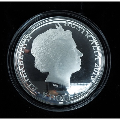 RAM Southern Sky Series 2013 $5 Silver Proof Colour Domed Coin - Pavo - Original Case and Box