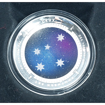 RAM Southern Sky Series 2012 $5 Silver Proof Colour Domed Coin - Crux - Original Case and Box