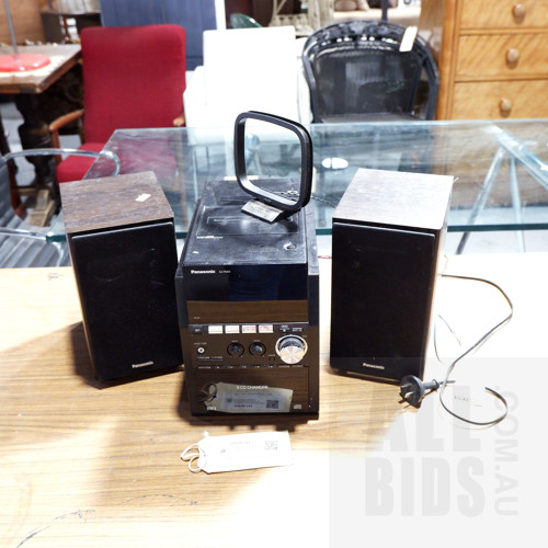 Panasonic SA-PM54 CD/ Tape Player/MP3 Player with Pair SB-PM54 Speakers