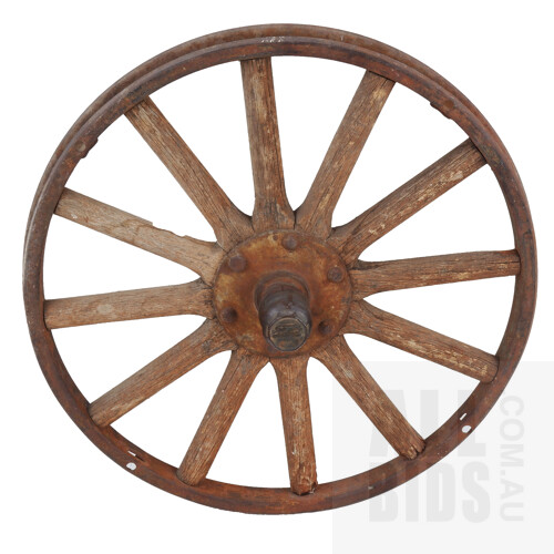 Antique Ford Model T Wheel, Diameter 50cm