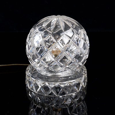 Vintage Cut Crystal Boudoir Lamp