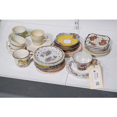 A Large Assortment of Vintage Cups, Saucers, and Side Plates, Including Royal Doulton, Tuscan and Wade
